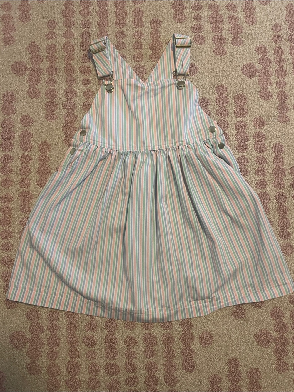 The Beaufort Bonnet Company Pastel Stripe Pinafore Dress - Pink, Mint, Blue
